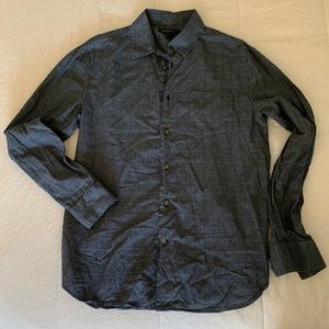 John Varvatos Casual Shirt size M in Navy pattern